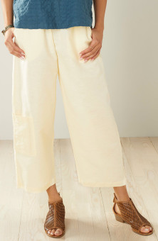 Kesari Pull-On Cargo Crop Pant - Buttermilk