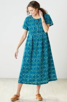 Long Chameli Dress - Lapis/Multi
