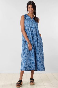 Nafisa Organic Dress - Sky blue