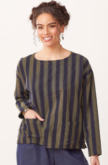 Parisa Top - Bark/Navy