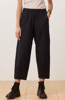 Soft Surroundings Women's Black Pull on 100% Linen Pants Elastic Waist 