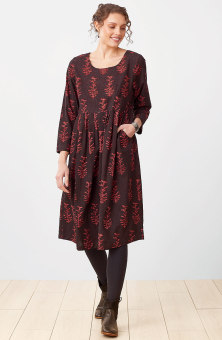 Geethali Dress - Black/Sumac