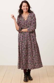 Geethali Dress - Wood violet/Black
