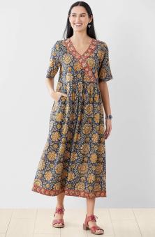 Geethali Dress - Indigo/Multi