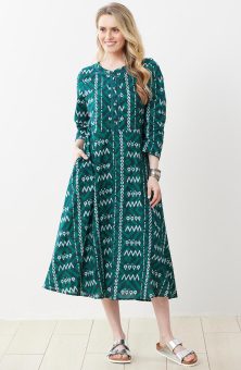 Mangala Dress - Navy/Jade