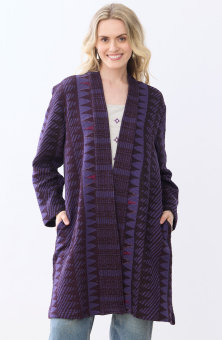 Shimoga Quilted Swing Jacket - Aubergine