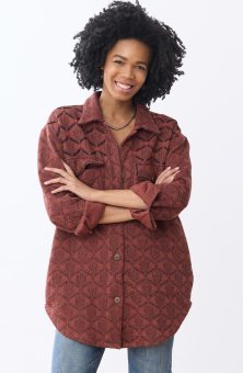 Nadiad Quilted Shirt Jacket - Redrock