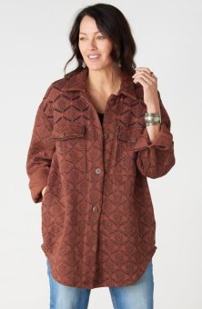 Nadiad Quilted Shirt Jacket - Redrock