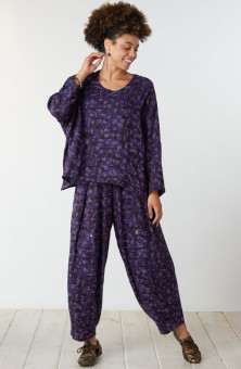 Field Pull-On Lantern-Leg Pant - Aubergine