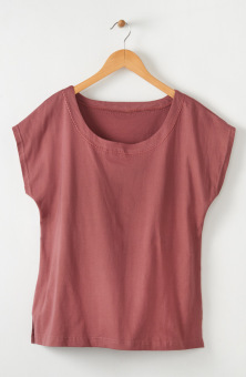 Tivisha Cotton Jersey Cap Sleeve Top - Sumac