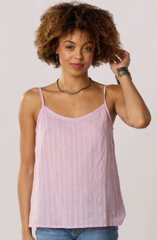 Adjustable Straps Cami - Quartz pink