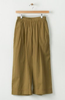 Voile Lightweight Pull-On Layering Culottes - Algae green