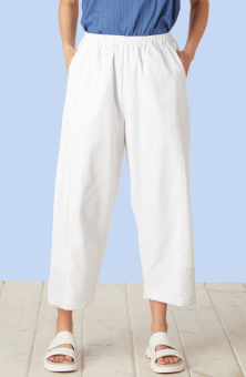 Recycled Yarn Kesari Pull-On Pant - White denim