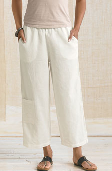 Kesari Pull-On Cargo Crop Pant - Soft White