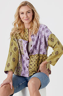 Reversible Zaina Jacket - Verbena/Lavender