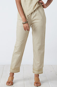 Long Kavya Pant - Almond