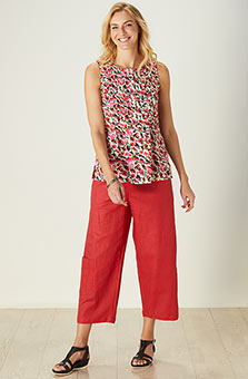 Kesari Cargo Pant - Sunset red