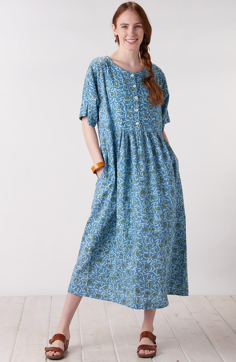 Sakshi Dress - Cottage blue