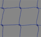 Soccer Goal Nets, 4' High, 6' Wide, No Top Depth, 3' Base Depth, Blue, Pair