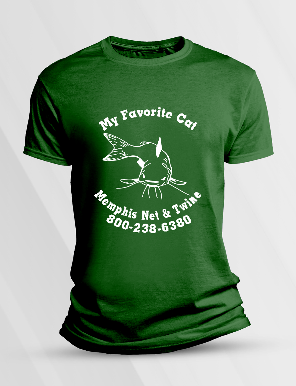 T-Shirt, Official "My Favorite Cat", Military Green