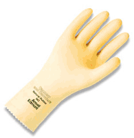 Gloves, Rubber, Size 9, 12 in. Tan, Sold by the Dozen