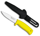 Knife, Net, 4 in. Fish with Fluorescent Handle