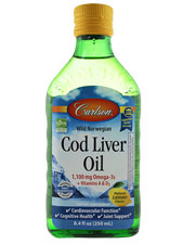 Wild Norwegian Cod Liver Oil Natural Lemon Flavor