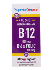No Shot Methylcobalamin B-12 B-6 & Folic