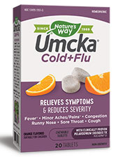 Umcka Cold+Flu Chewable Tablets - Orange Flavor