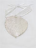 Aspen Lace Leaf Ornament - Silver