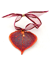 Aspen Lace Leaf Ornament - Iridescent Copper