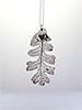Oak Lace Leaf Necklace - Silver Finish