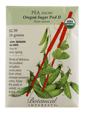 Organic Snow Pea Oregon Sugar Pod II