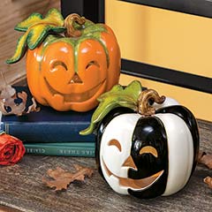 Ceramic Pumpkin Votive Holders