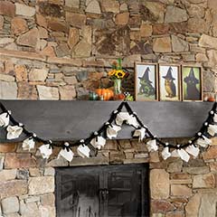 Felted Wool Ghost Garlands
