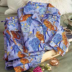 Bright Tiger Floral Pajamas