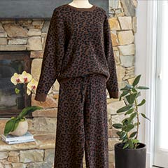 Espresso Leopard Lounge Set