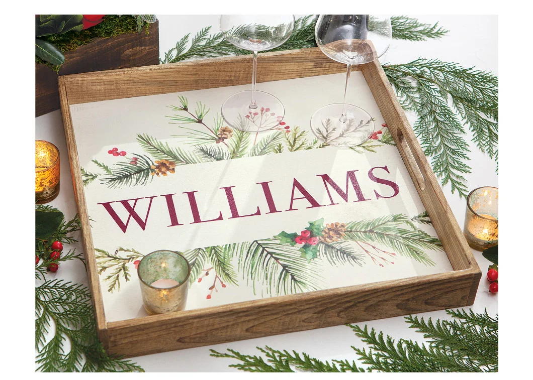 Personalized Holiday Tray.