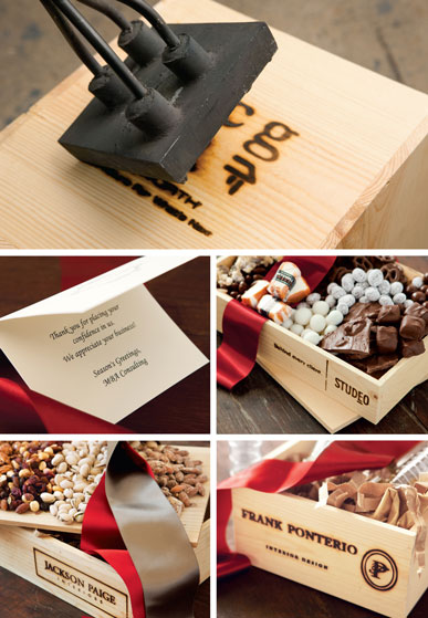 Custom Branded Crates - Business Gifts: Olive & Cocoa