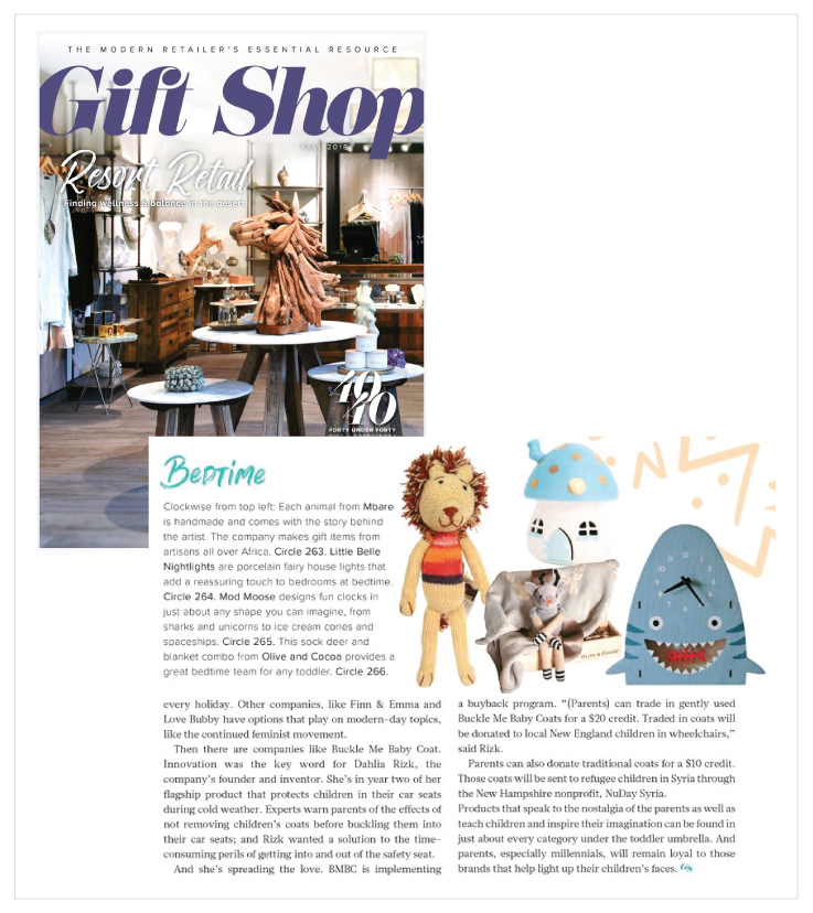 Olive & Cocoa as see in The Fall issue of Gift Shop