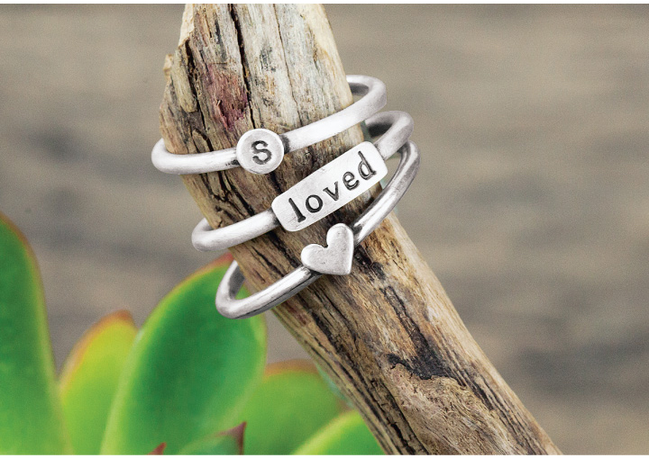 Dainty Silver Memory Rings