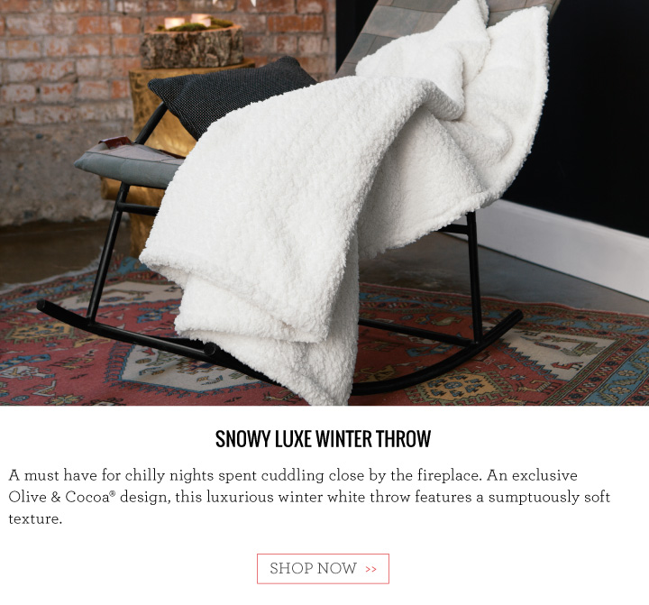 Snowy Luxe Winter Throw