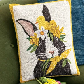 Bunny & Chick Portrait Pillow