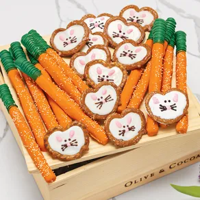 Bunny & Carrots Pretzel Crate