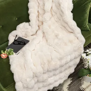 Lavish Ivory Throw