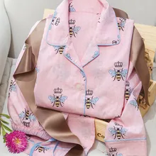 Pink Queen Bee Cotton Pajamas