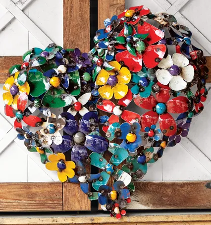 Artisan Metal Heart Fleur - For the Home