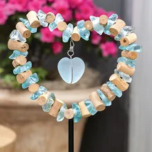 Sea Glass & Heart Garden Stake