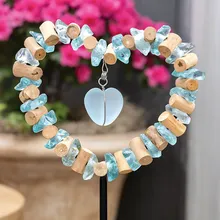 Sea Glass & Heart Garden Stake