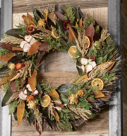Harvest Bounty Preserved Wreath - Harvest Gifts